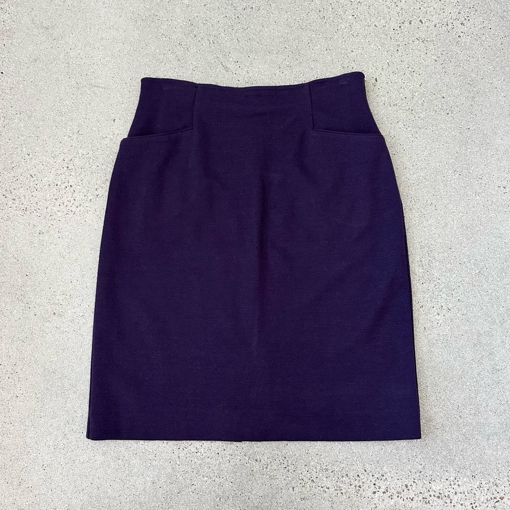 Vintage Missoni for Neiman Marcus Purple Wool Skirt w/ Pockets